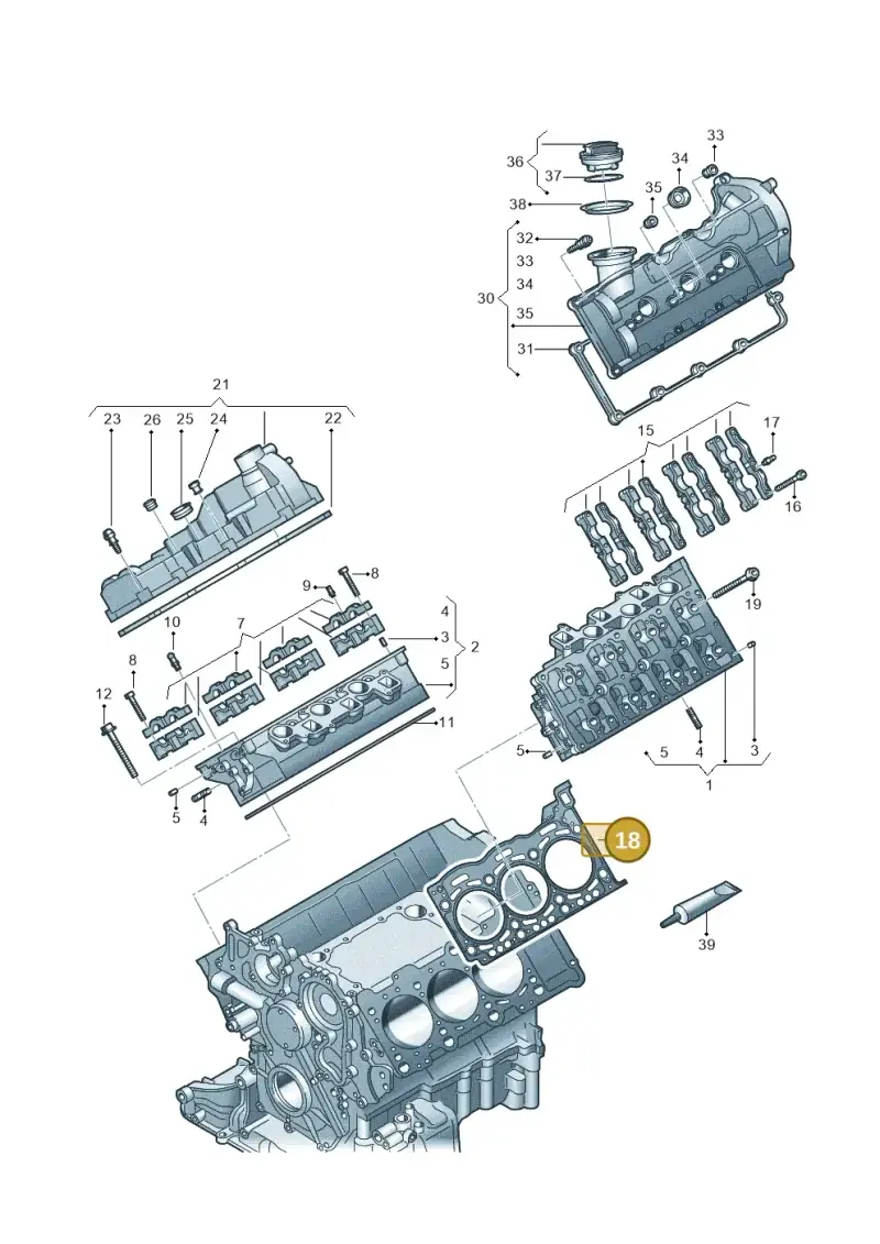 059103383JP — Volkswagen Touareg BlueMotion (2014-2018) diagram 693103670, position 18