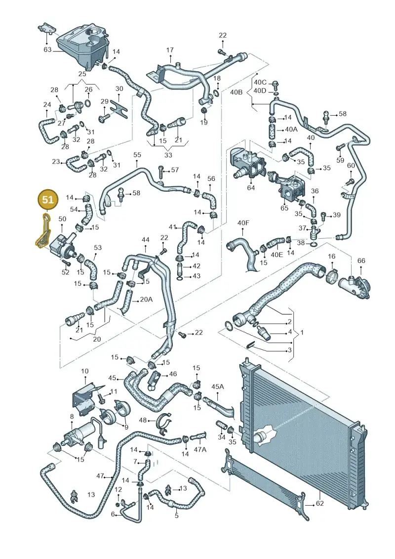 059103392AC — Volkswagen Touareg                08> (2007-) diagram 274121640, position 51