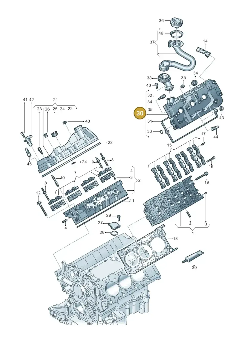 059103469DB — Volkswagen Touareg (2017-2023) diagram 439103061, position 30