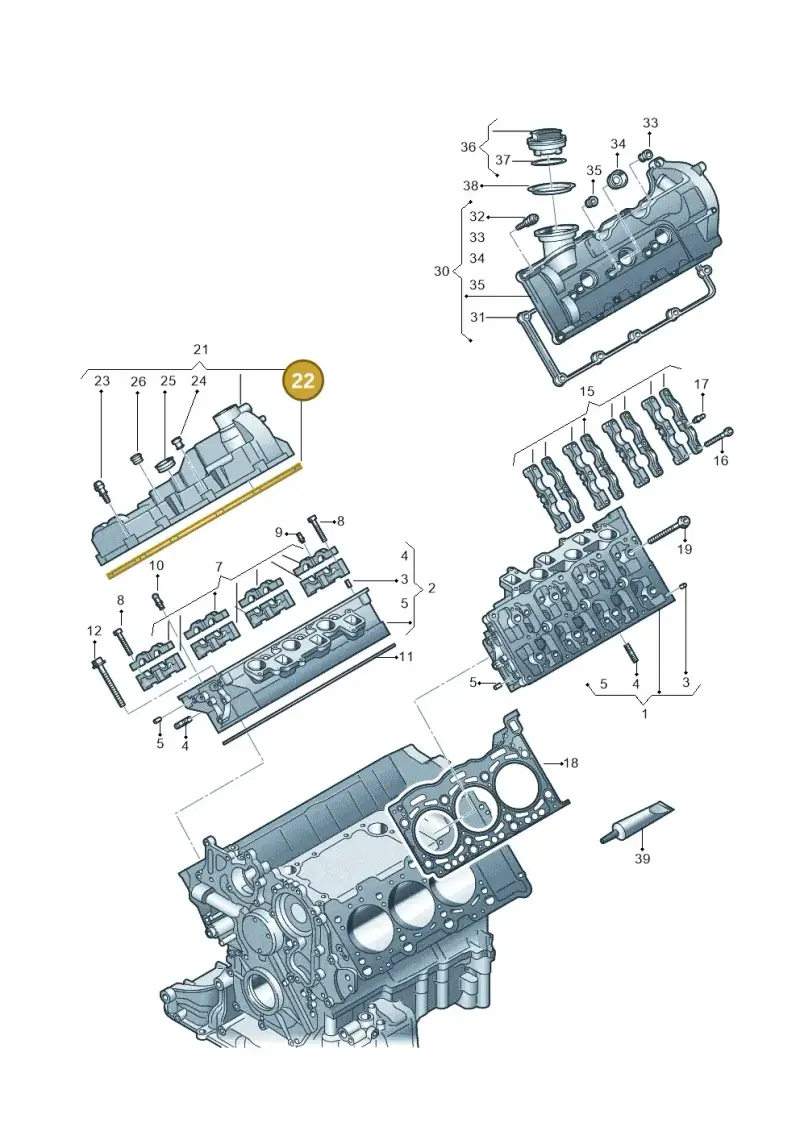 059103484 — Volkswagen Touareg BlueMotion (2014-2018) diagram 693103670, position 22