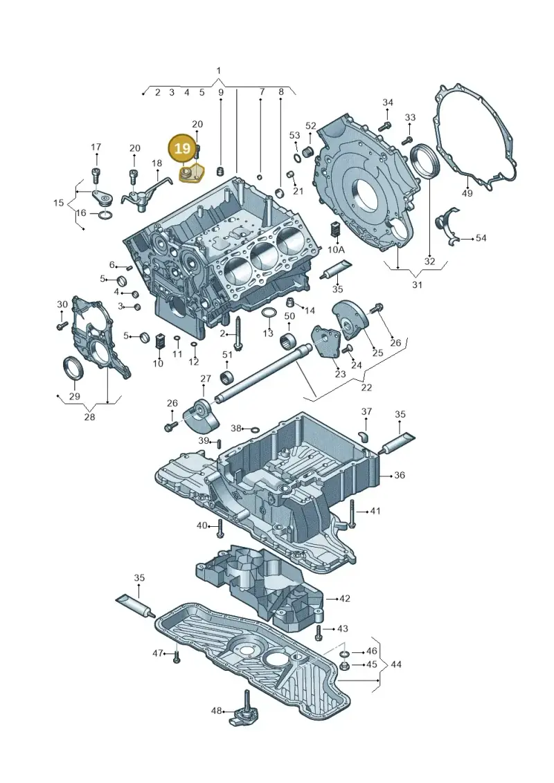 059103765D — Volkswagen Phaeton 4motion (2010-2016) diagram 258103050, position 19