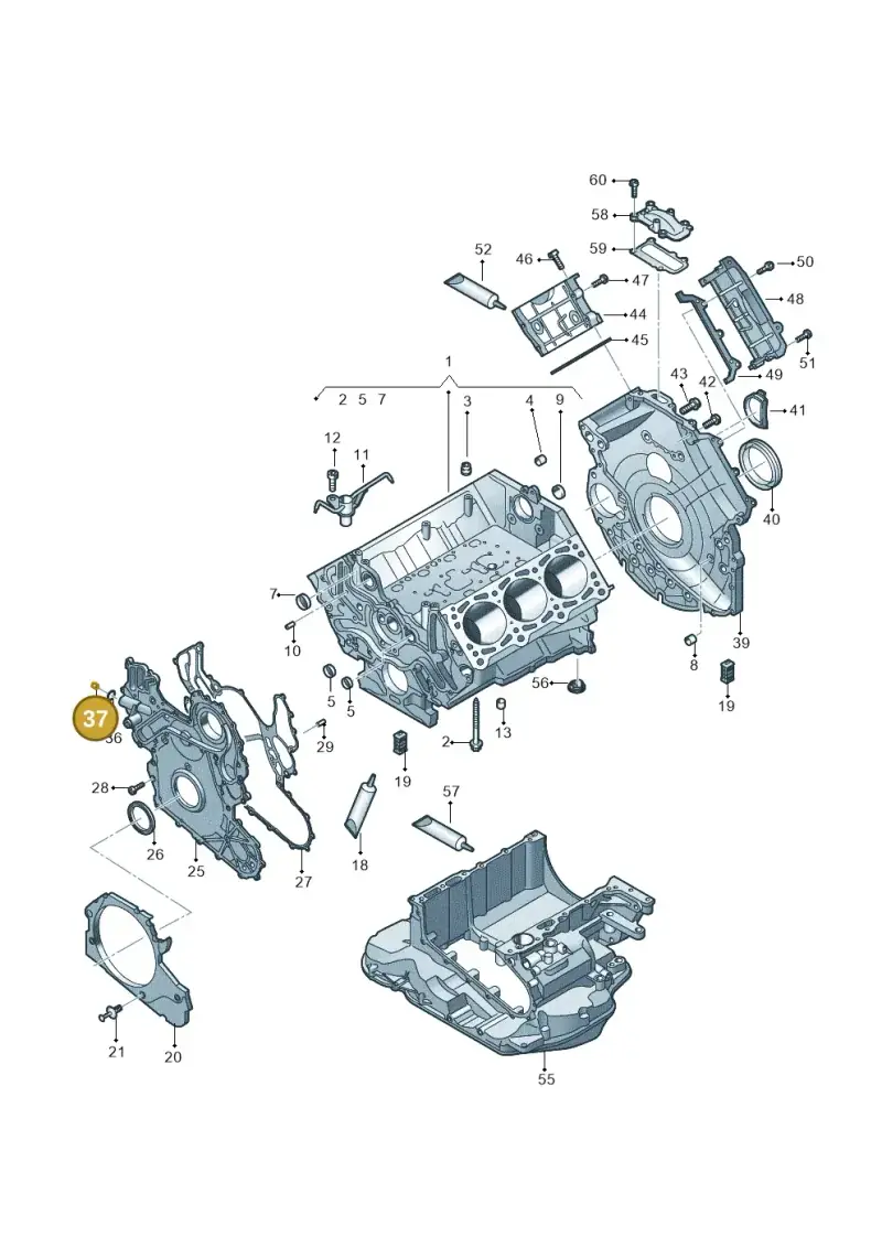 059103826B — Volkswagen Touareg (2017-2023) diagram 439103020, position 37