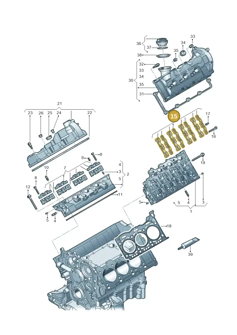 059103959B — Volkswagen Touareg BlueMotion (2014-2018) diagram 693103670, position 15