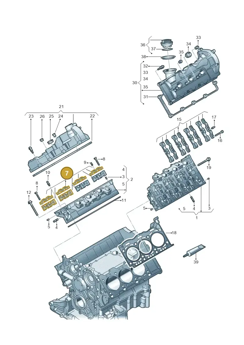 059103960B — Volkswagen Touareg BlueMotion (2014-2018) diagram 693103670, position 7