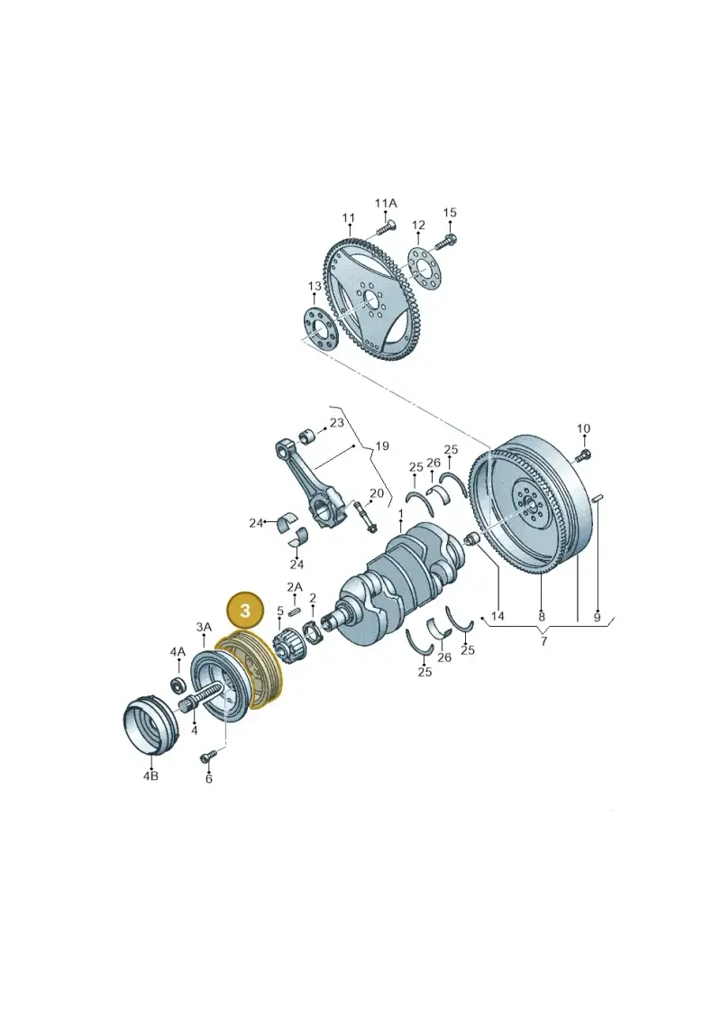 059105251AC — Volkswagen PASSAT/4MOTION/W8 (2002-2005) diagram 404105300, position 3