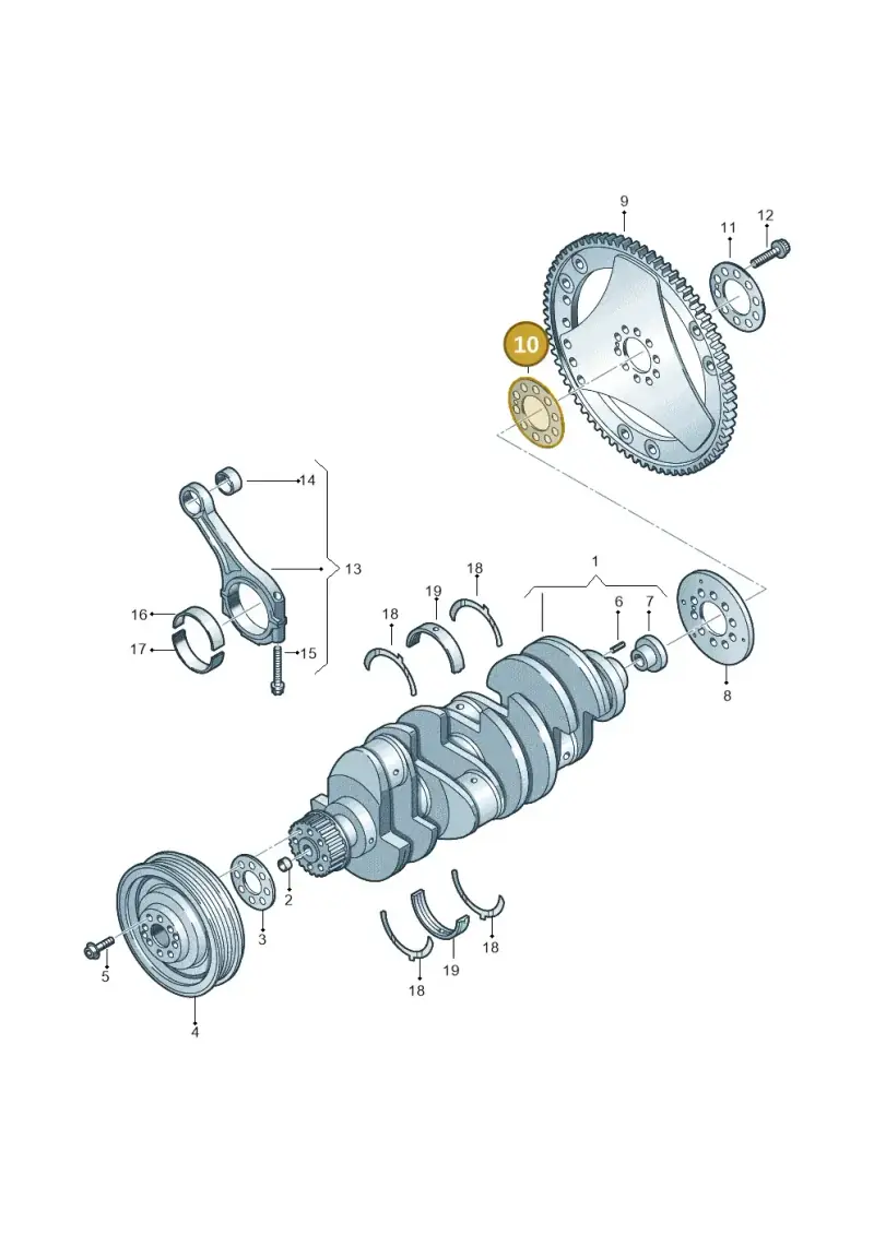 059105303E — Volkswagen Touareg BlueMotion (2014-2018) diagram 693105600, position 10