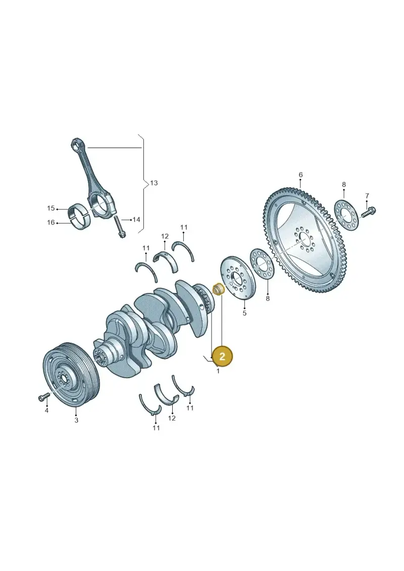 059105329A — Volkswagen Touareg BlueMotion (2014-2018) diagram 693105070, position 2