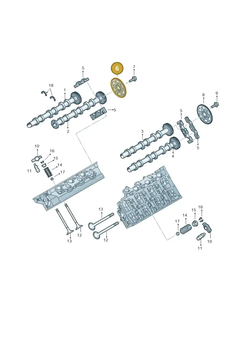 059109116G — Volkswagen Touareg (2017-2023) diagram 439109045, position 6