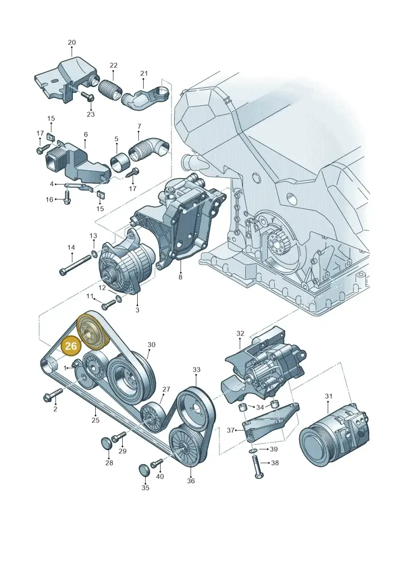 059109244B — Volkswagen Phaeton 4motion (2010-2016) diagram 255903800, position 26