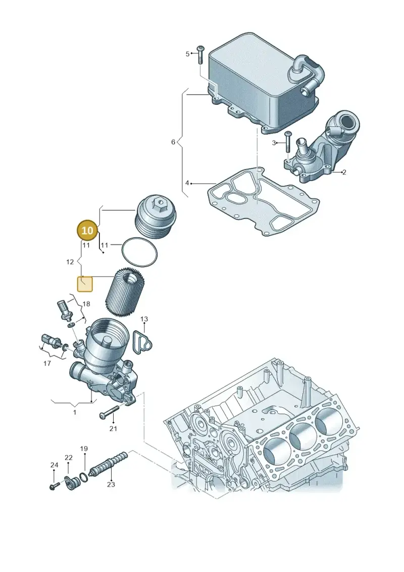 059115311D — Volkswagen Touareg (2017-2023) diagram 788115560, position 10