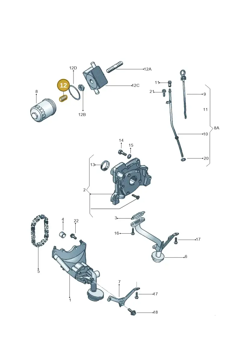 059115721 — Volkswagen Kombi (2011-) diagram 303115050, position 12