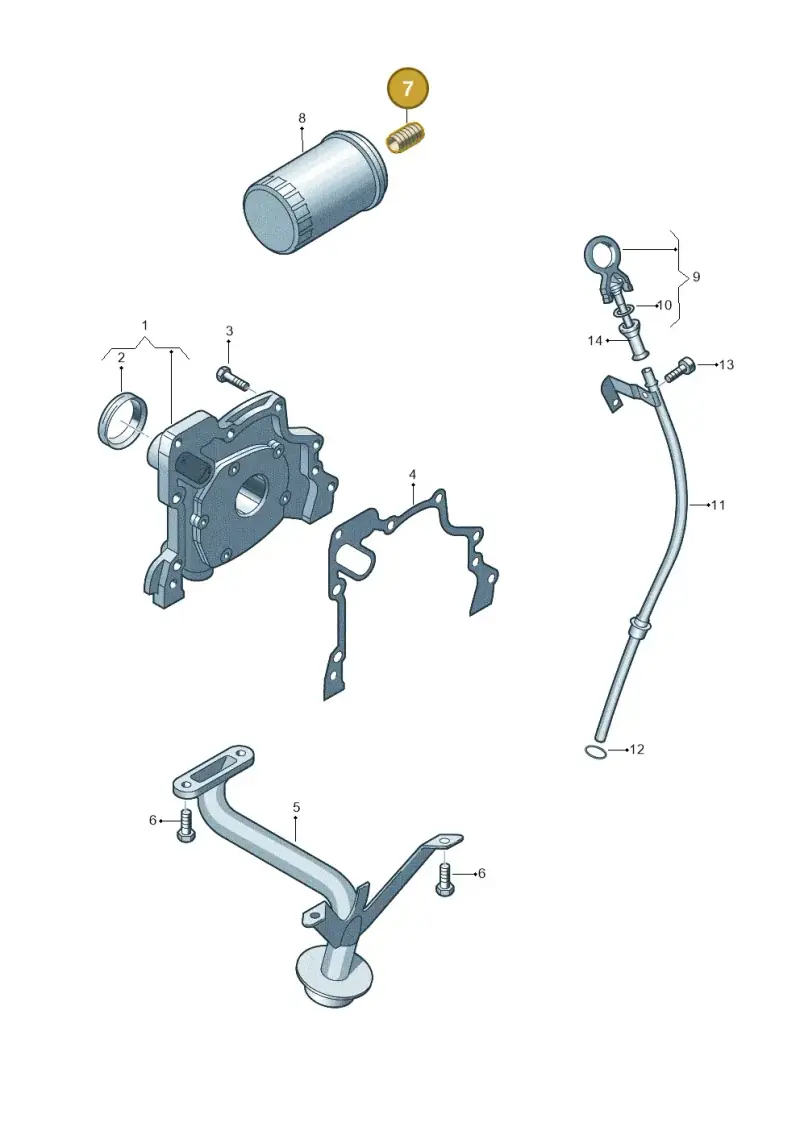 059115721 — Volkswagen Polo (2012-2014) diagram 729115030, position 7