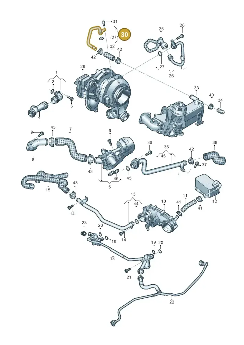 059121065EA — Volkswagen Touareg (2017-2023) diagram 439121350, position 30