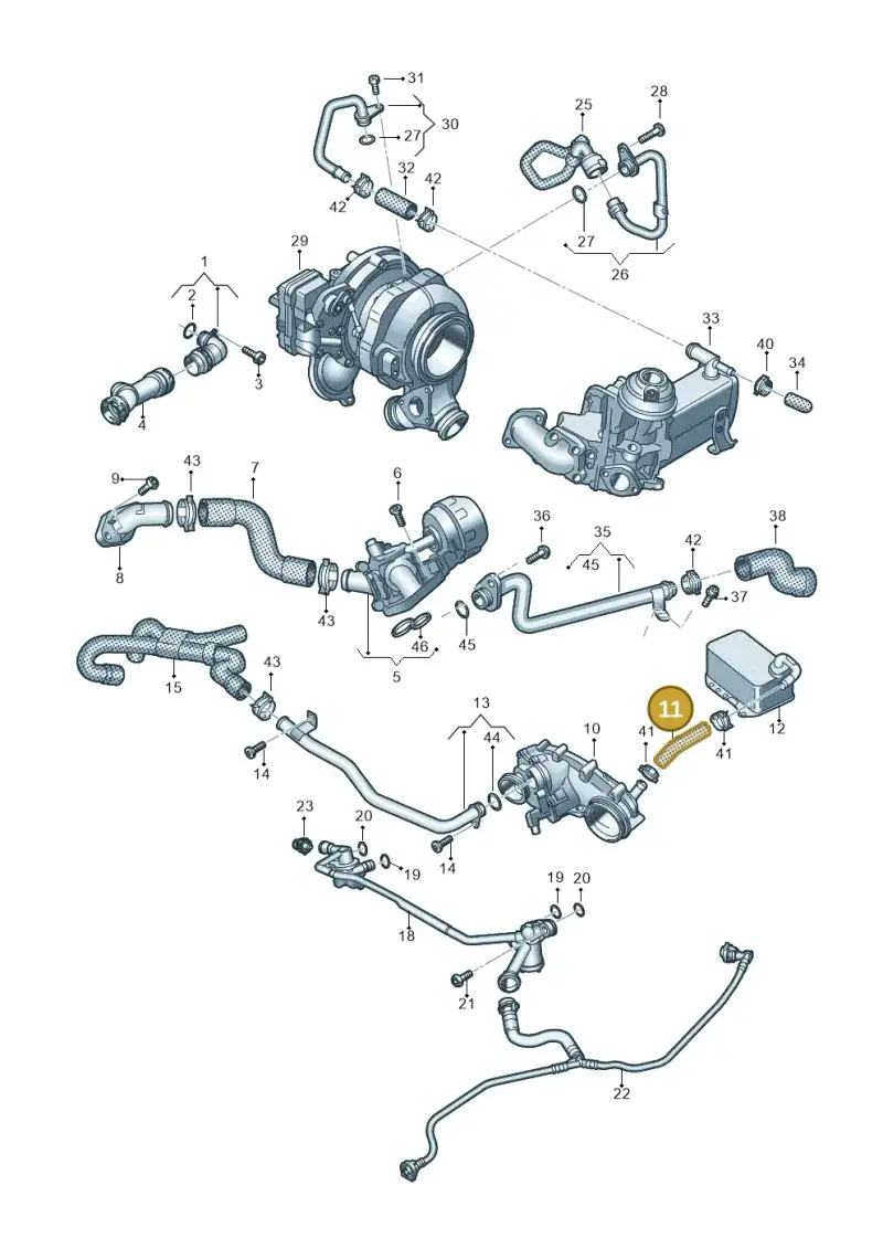 059121073AB — Volkswagen Touareg (2017-2023) diagram 439121350, position 11