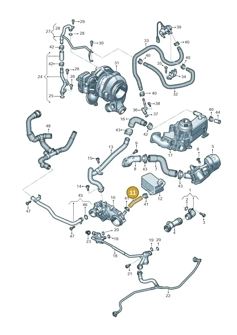 059121073AB — Volkswagen Touareg (2017-2023) diagram 439121370, position 11