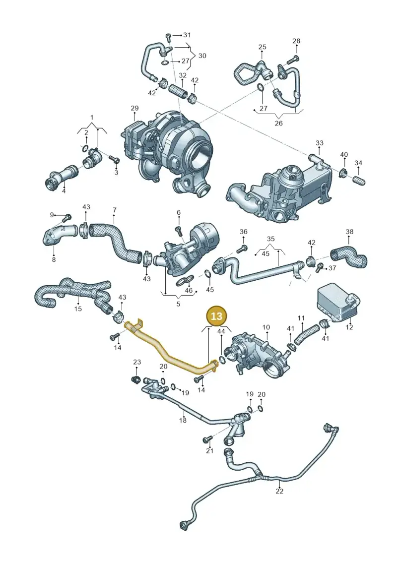059121075GH — Volkswagen Touareg (2017-2023) diagram 439121350, position 13