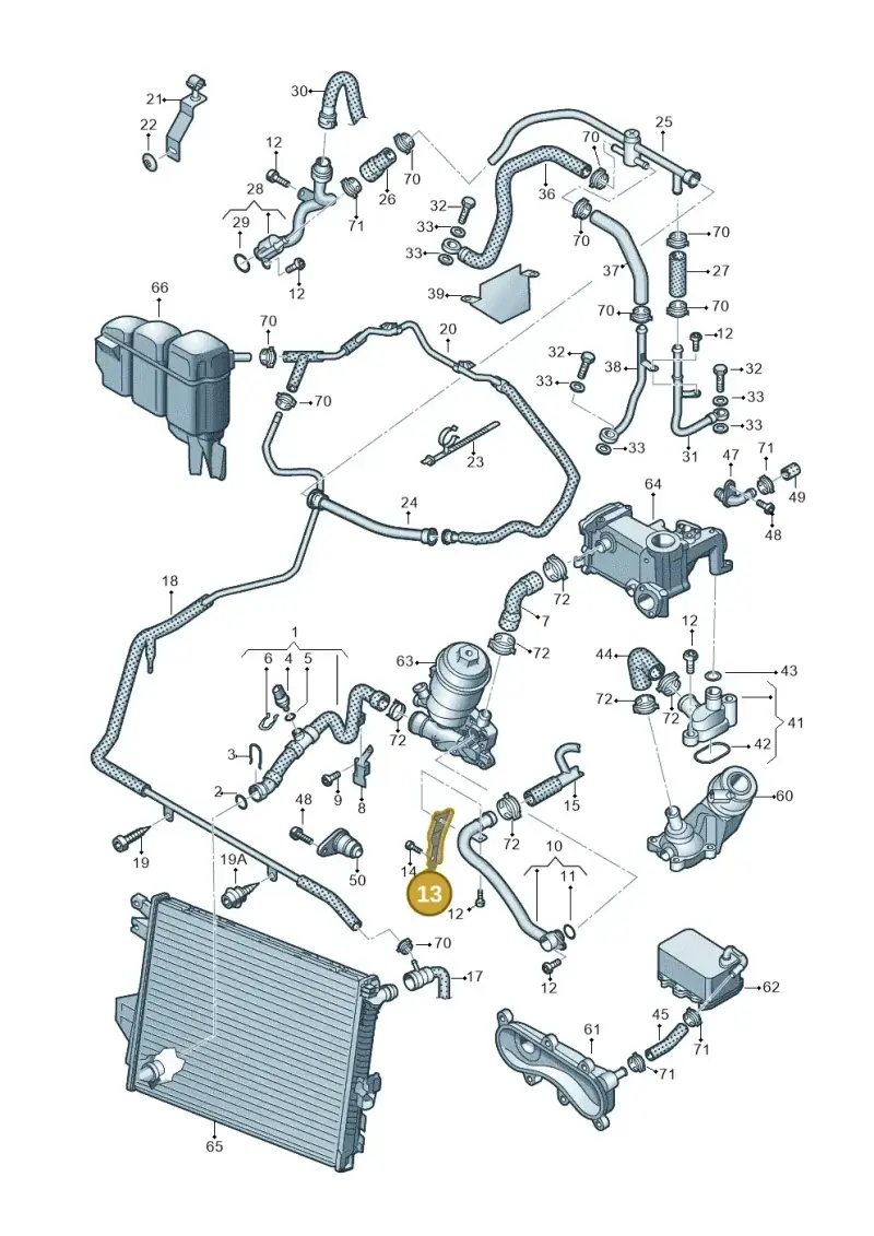 059121093E — Volkswagen Touareg BlueMotion (2014-2018) diagram 693121510, position 13