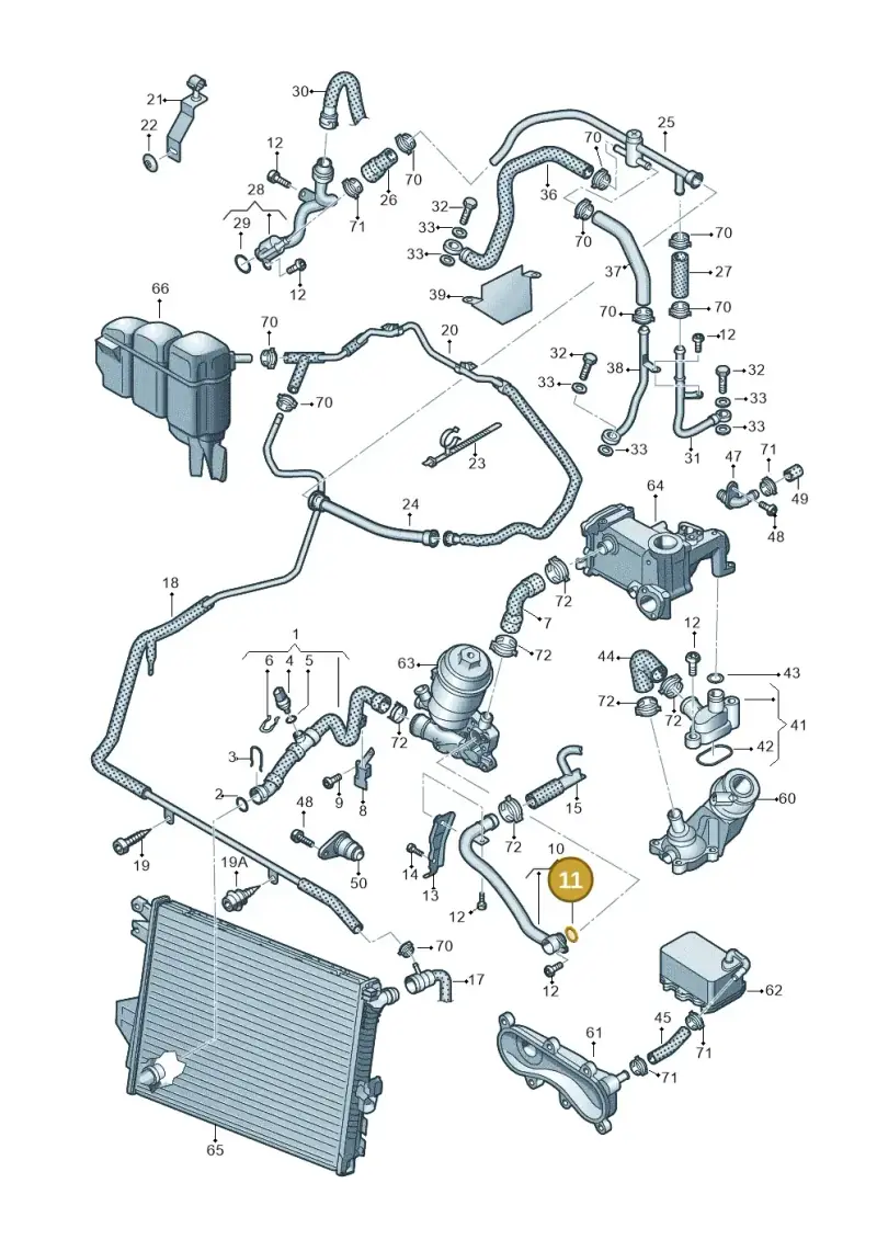 059121437 — Volkswagen Touareg BlueMotion (2014-2018) diagram 693121510, position 11