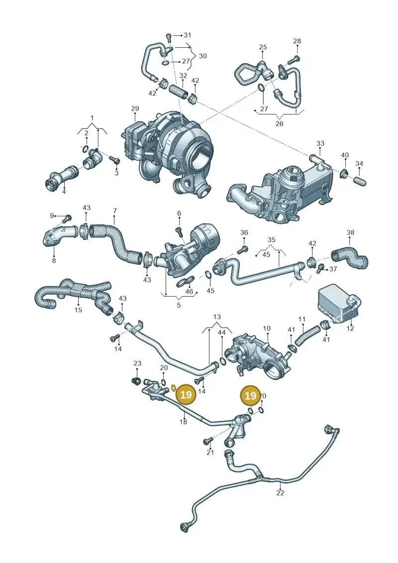 059121437G — Volkswagen Touareg (2017-2023) diagram 439121350, position 19