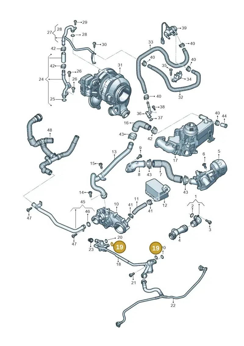 059121437G — Volkswagen Touareg (2017-2023) diagram 439121370, position 19