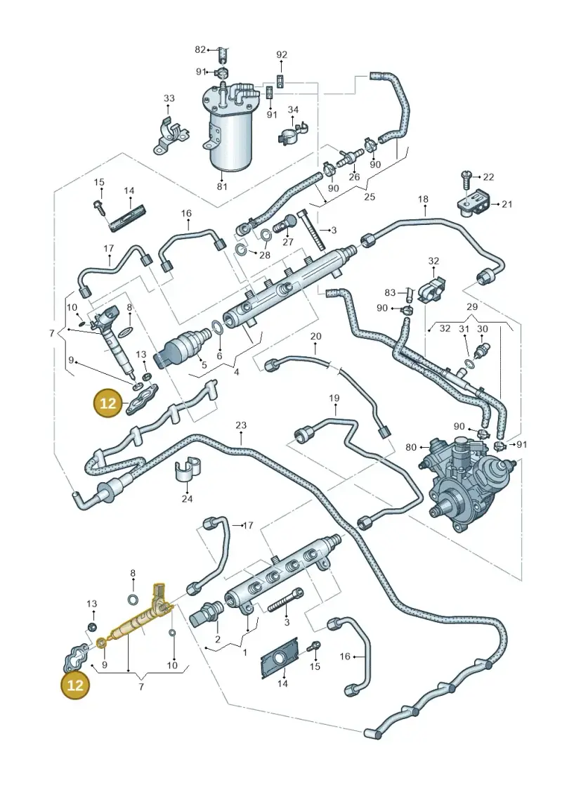 059130216C — Volkswagen Touareg BlueMotion (2014-2018) diagram 693130620, position 12