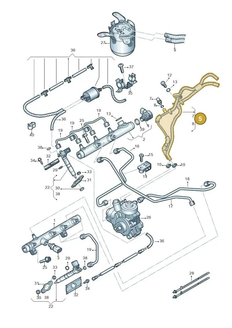 059130300DF — Volkswagen Touareg                08> (2007-) diagram 616130750, position 5