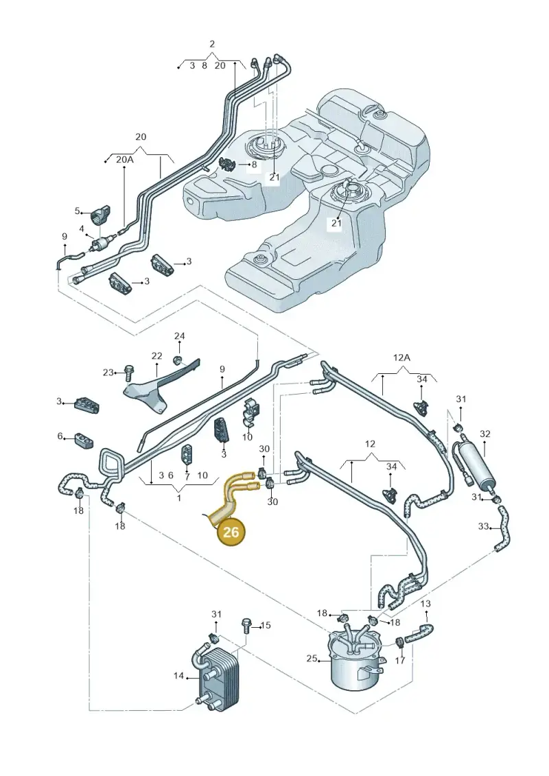 059130300DF — Volkswagen Touareg                08> (2007-) diagram 616201230, position 26