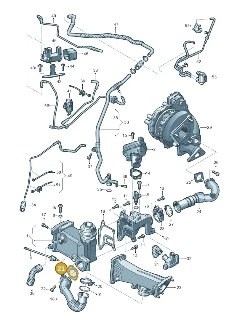 059131358B — Volkswagen Touareg BlueMotion (2014-2018) diagram 693131700, position 21