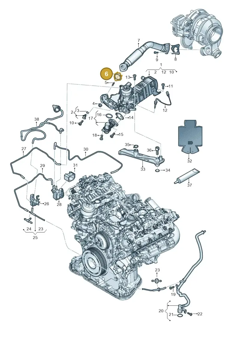 059131358G — Volkswagen Touareg (2017-2023) diagram 439131120, position 6