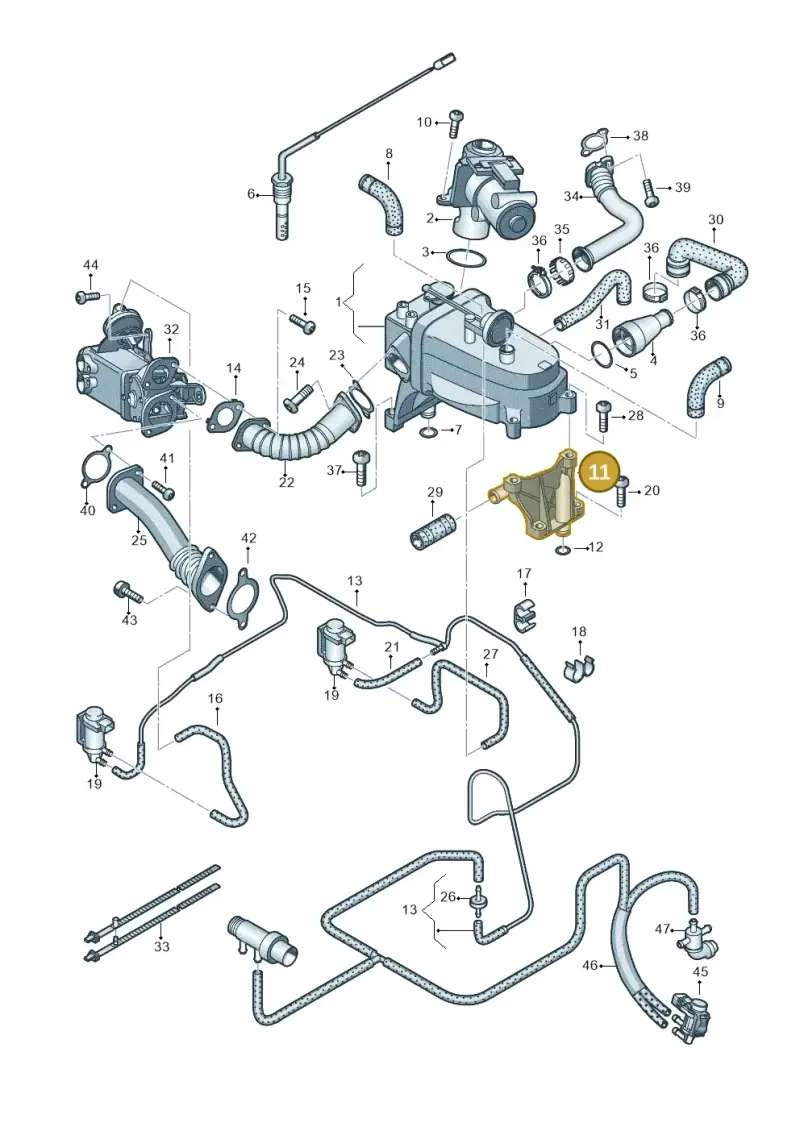 059131425A — Volkswagen Touareg (2010-2012) diagram 693131670, position 11