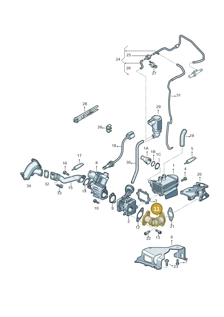 059131525AK — Volkswagen Phaeton 4motion (2010-2016) diagram 631131550, position 11