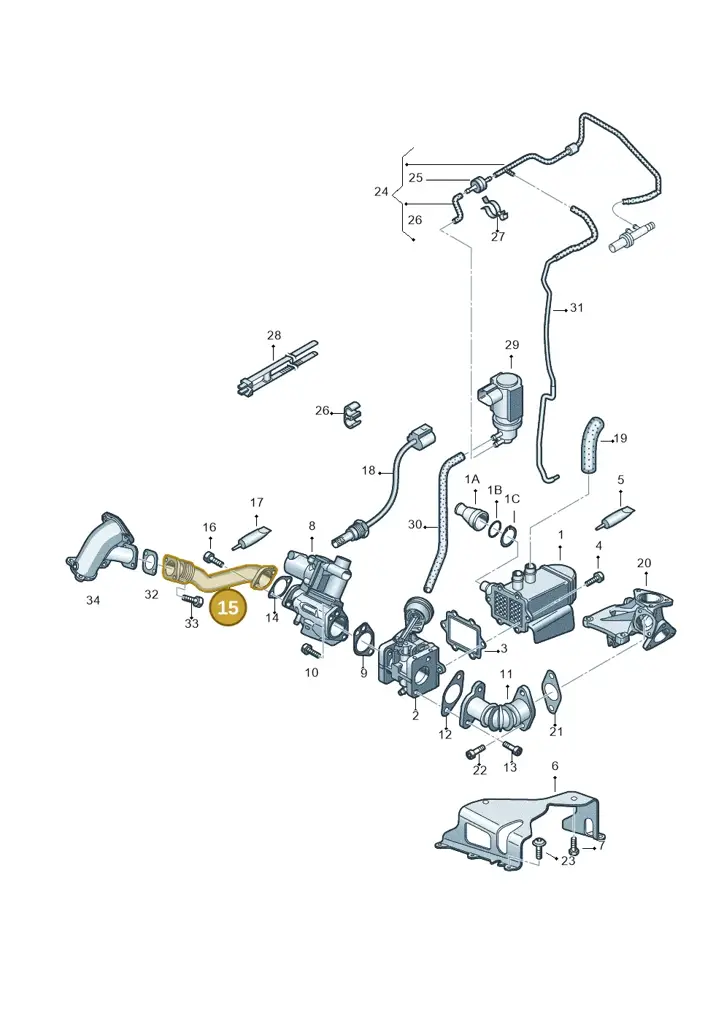 059131530B — Volkswagen Phaeton 4motion (2010-2016) diagram 631131550, position 15