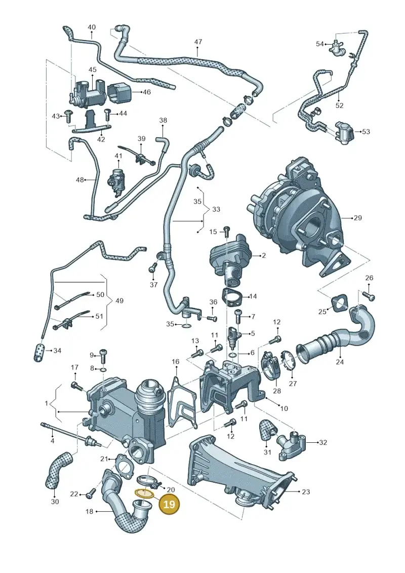 059131547R — Volkswagen Touareg BlueMotion (2014-2018) diagram 693131700, position 19
