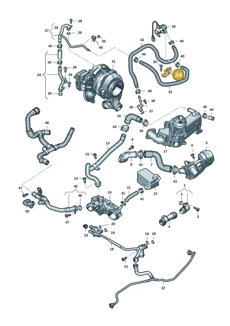 059131694CM — Volkswagen Touareg (2017-2023) diagram 439121375, position 34