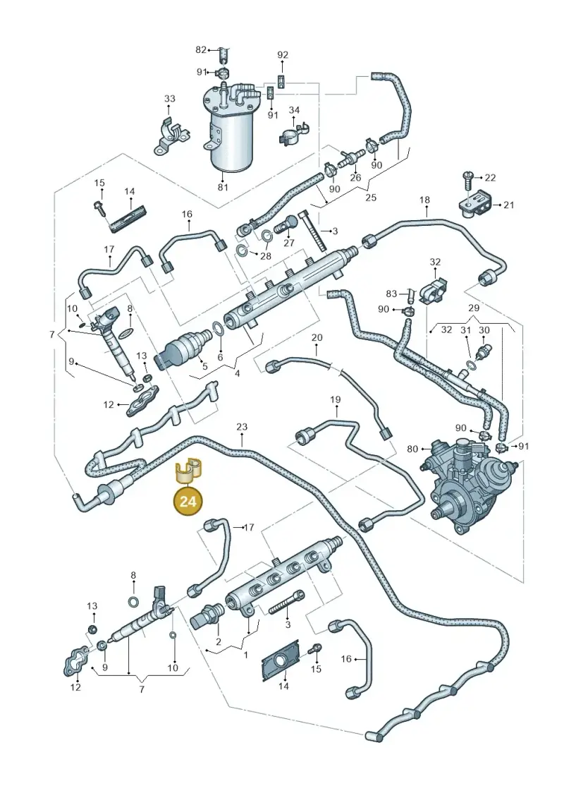 059131694H — Volkswagen Touareg BlueMotion (2014-2018) diagram 693130620, position 24