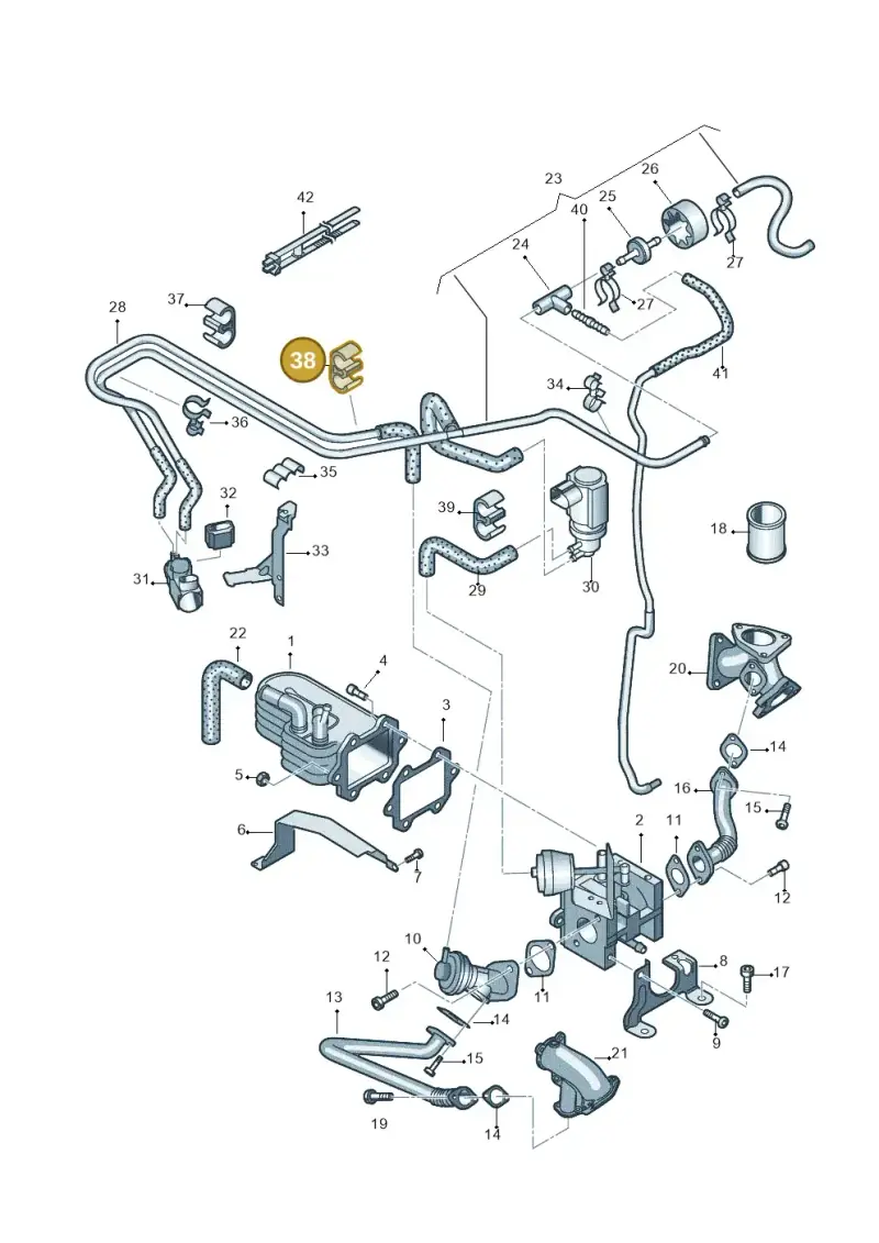 059131694N — Volkswagen PHAETON                08> (2007-) diagram 258131500, position 38