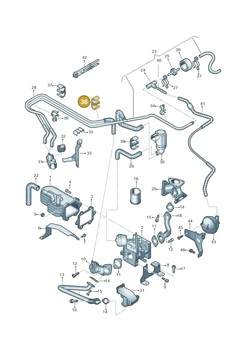 059131694N — Volkswagen Touareg                08> (2007-) diagram 274131600, position 38