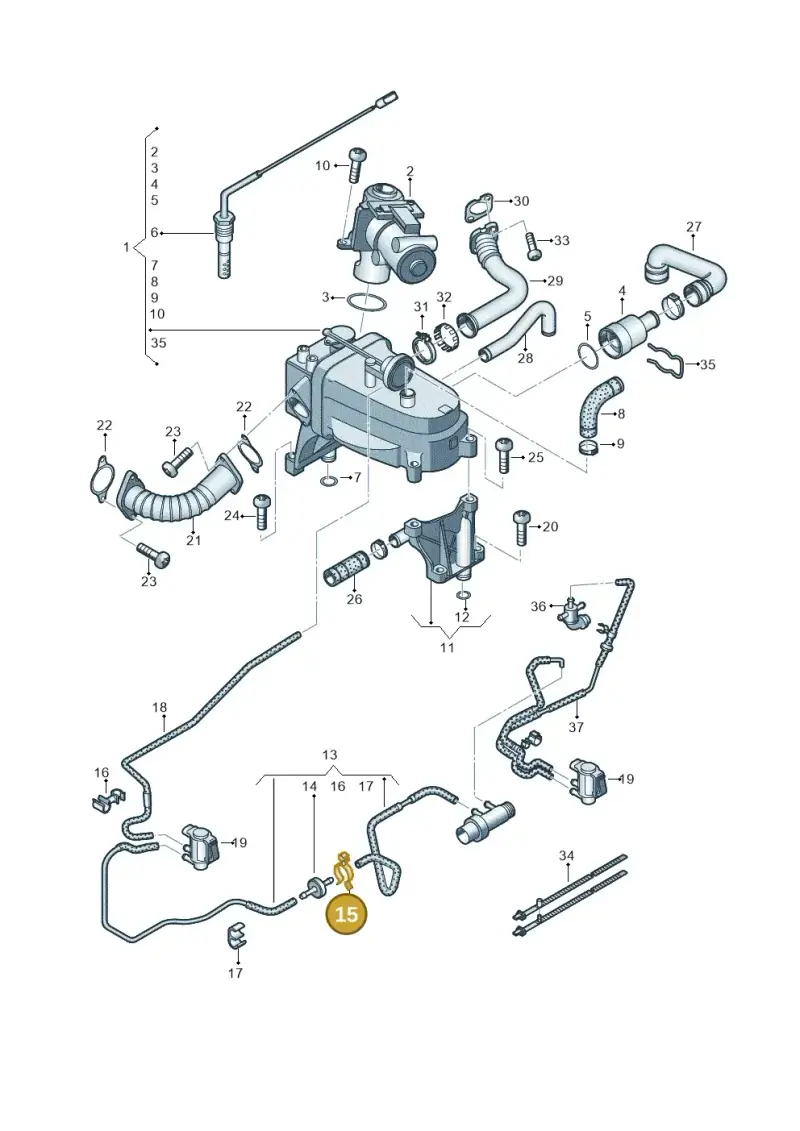059131694N — Volkswagen Touareg (2010-2012) diagram 693131600, position 15