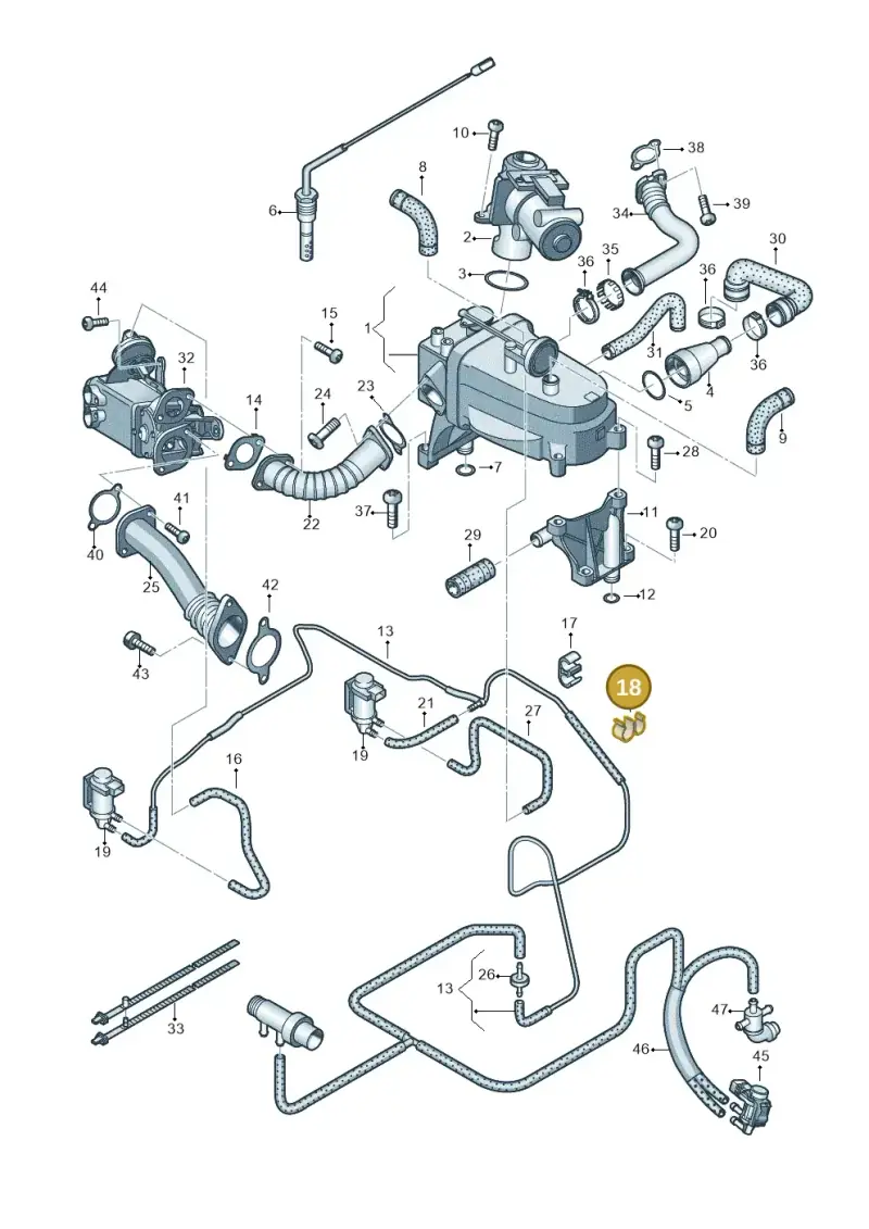 059131694N — Volkswagen Touareg (2010-2012) diagram 693131670, position 18