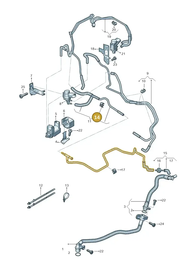059131694P — Volkswagen Touareg (2017-2023) diagram 439131500, position 14