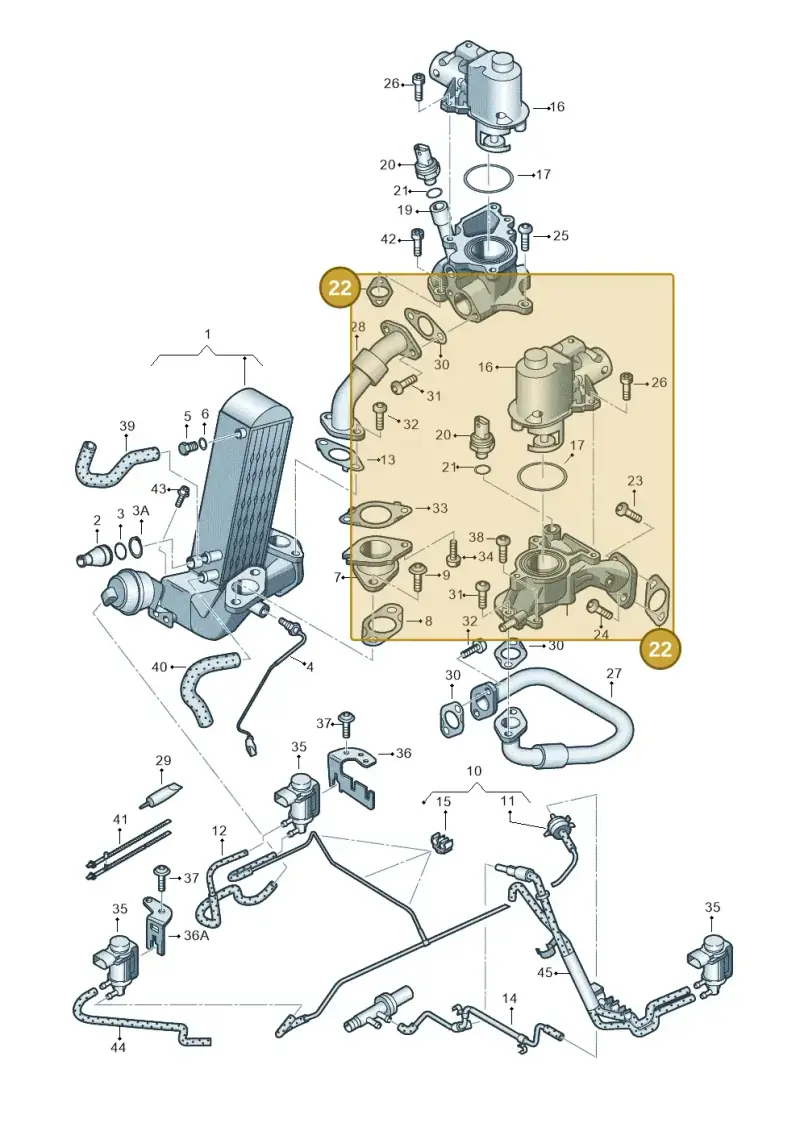 059131797G — Volkswagen Touareg BlueMotion (2014-2018) diagram 693131500, position 22