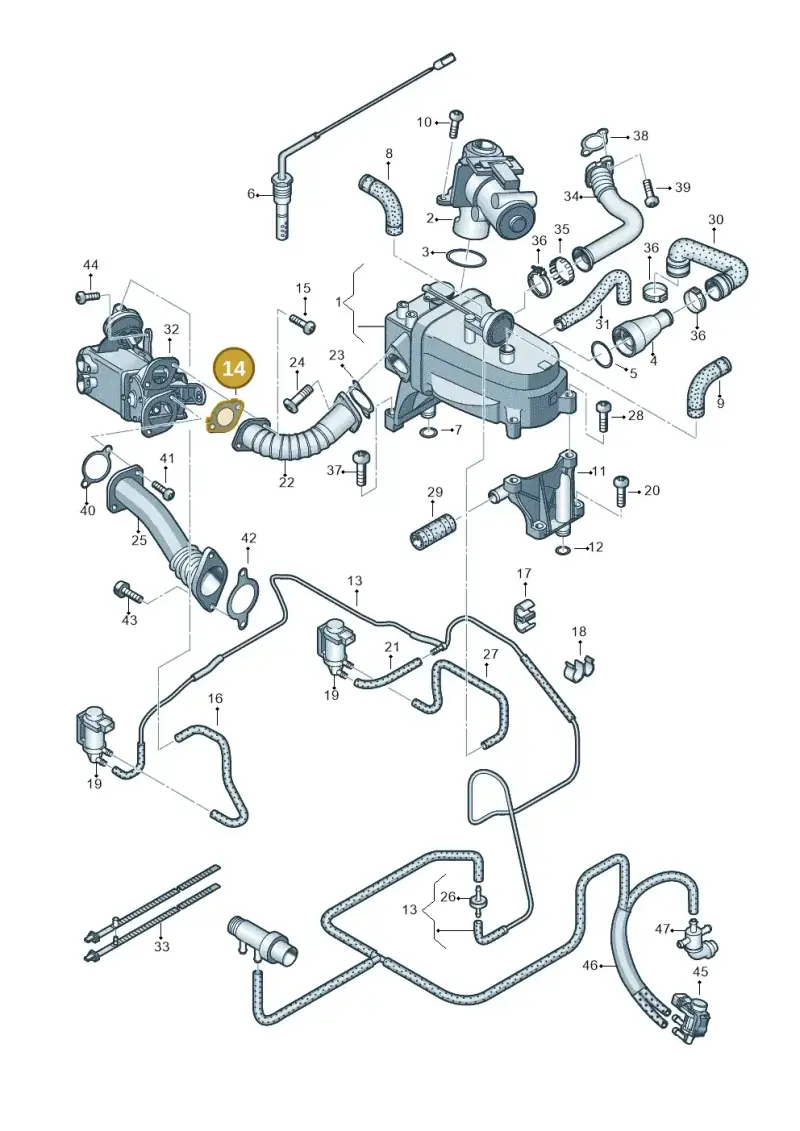 059131797H — Volkswagen Touareg (2010-2012) diagram 693131670, position 14