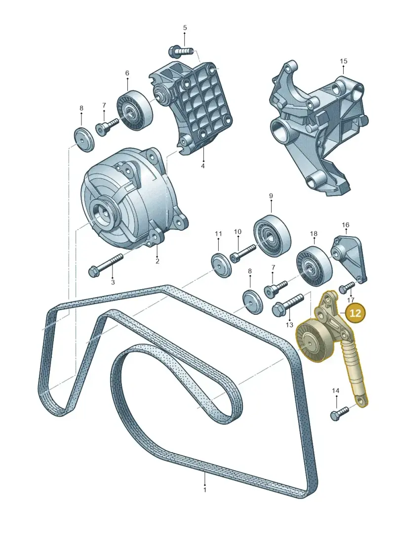 059145201H — Volkswagen Touareg (2012-2014) diagram 291903600, position 12