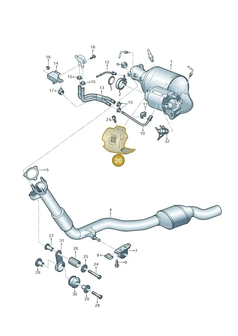 059145809H — Volkswagen Touareg (2017-2023) diagram 439253060, position 20