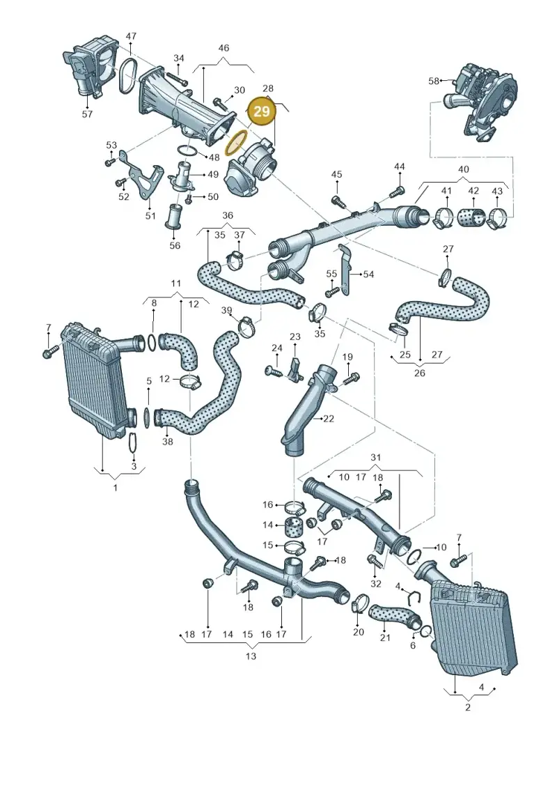 059145865 — Volkswagen Touareg BlueMotion (2014-2018) diagram 693145860, position 29