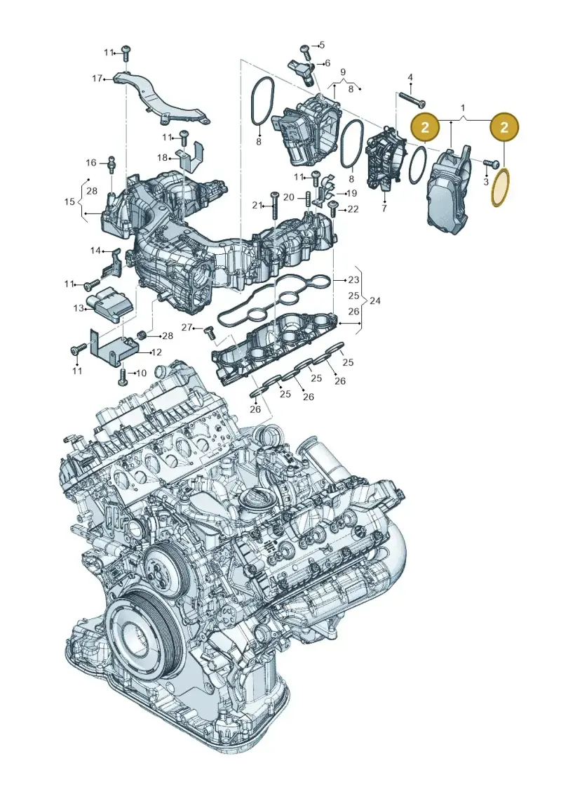 059145865C — Volkswagen Touareg (2017-2023) diagram 896129080, position 2
