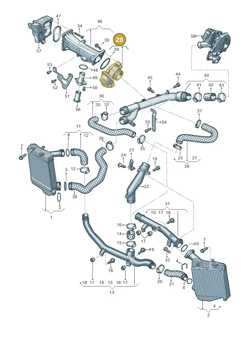 059145950AF — Volkswagen Touareg BlueMotion (2014-2018) diagram 693145860, position 28