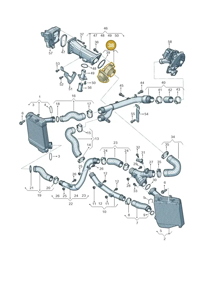 059145950AF — Volkswagen Touareg BlueMotion (2014-2018) diagram 787145870, position 38