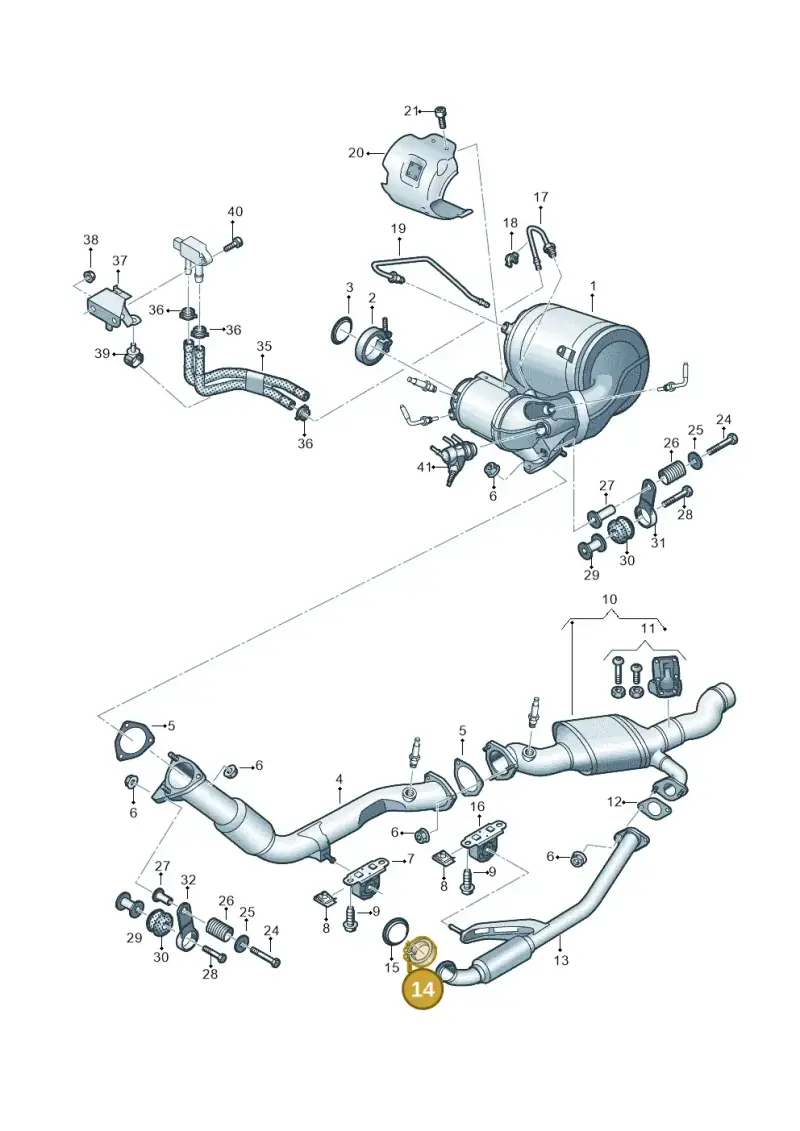 059253139D — Volkswagen Touareg (2017-2023) diagram 439253050, position 14