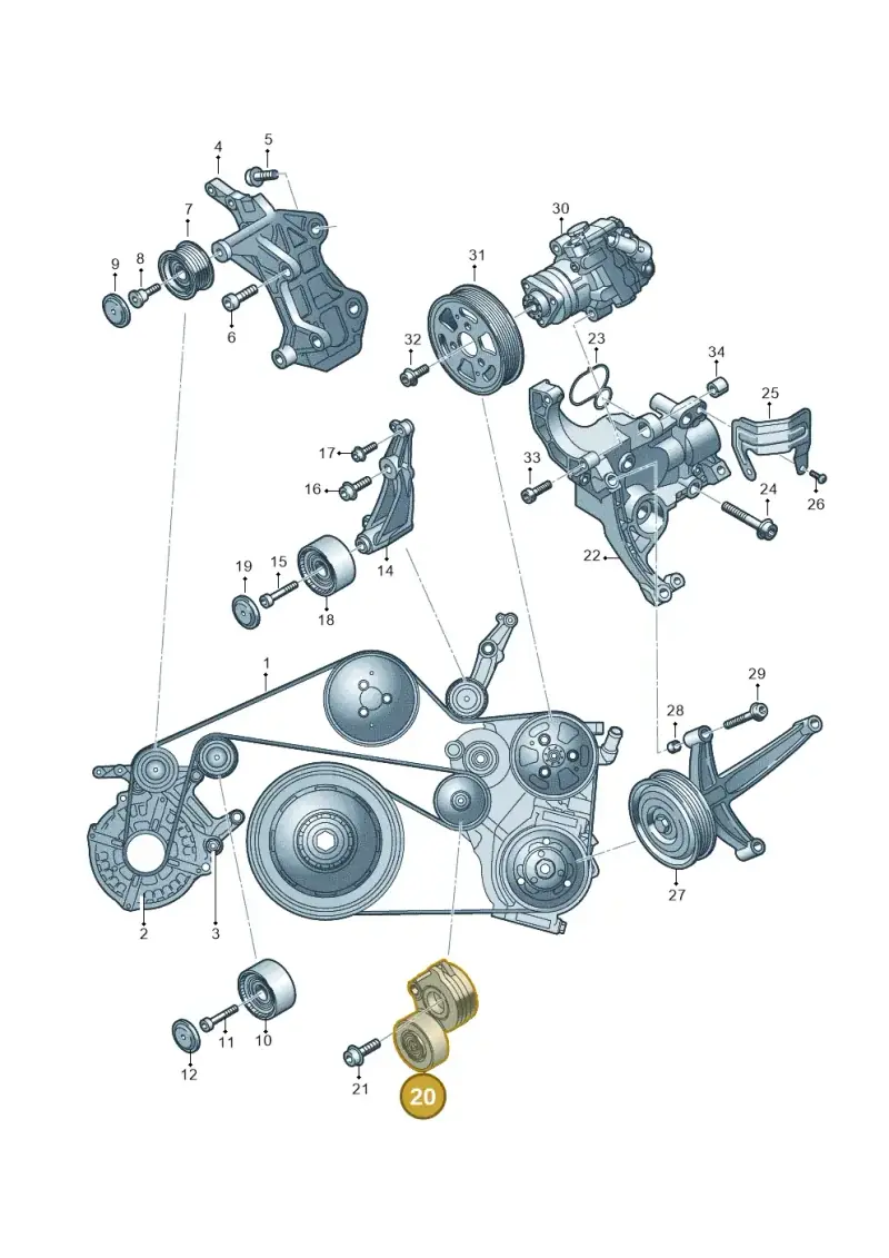 059903133R — Volkswagen Amarok twin cab (2022-) diagram 894903800, position 20